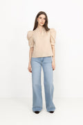 Roella Poplin Blus - Dark Sand