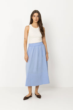 Yara Poplin Skirt - Sky Blue