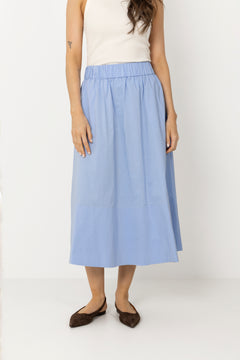 Yara Poplin Skirt - Sky Blue