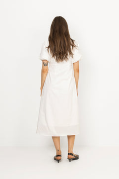 Illana Poplin Dress - White