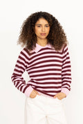 Madieiw Polo - Pink/Zinfandel Stripe
