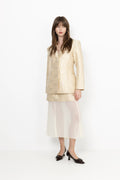 Enkelknäppt blazer - Porcelain Cream