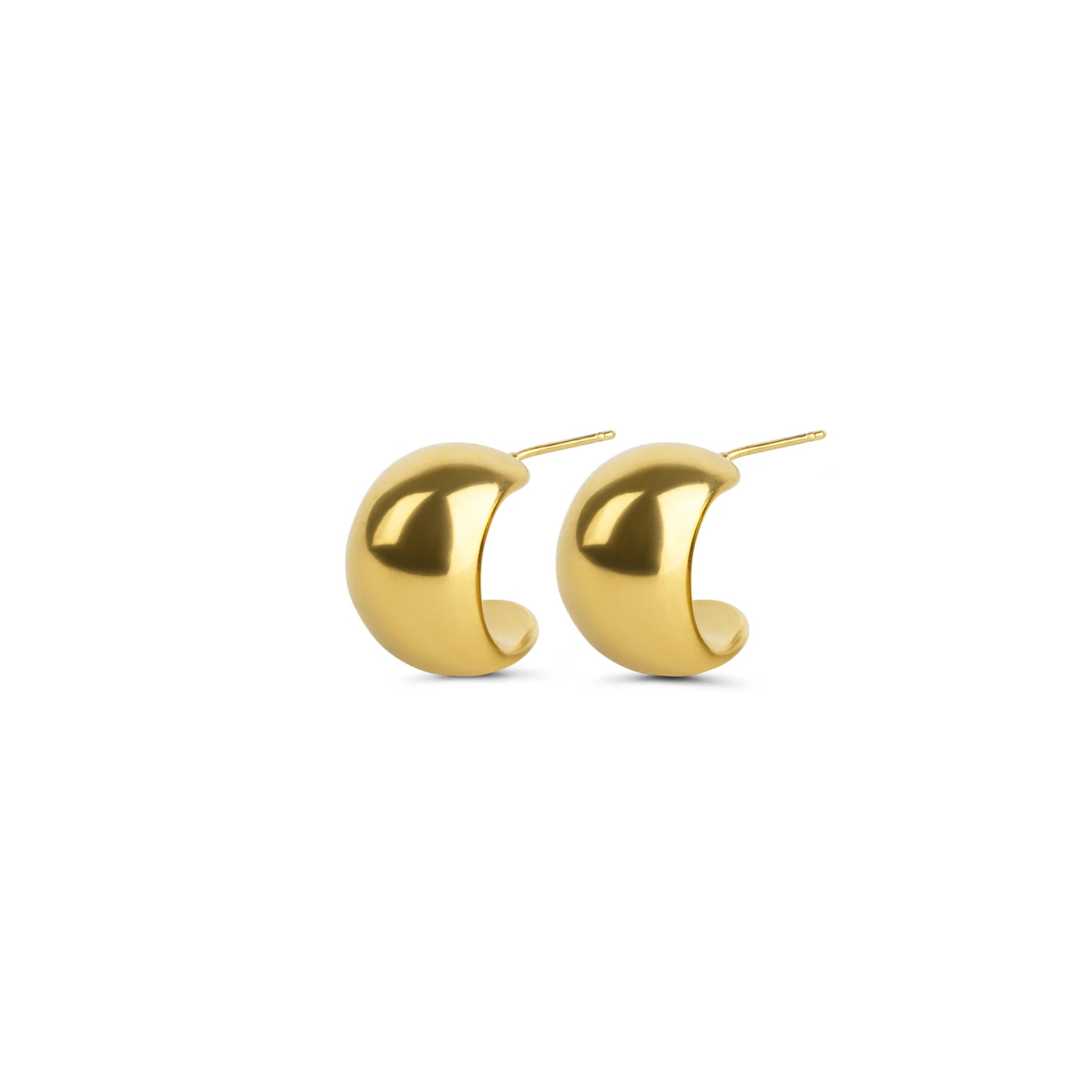 Selena Chunky Stud Earrings - Guld