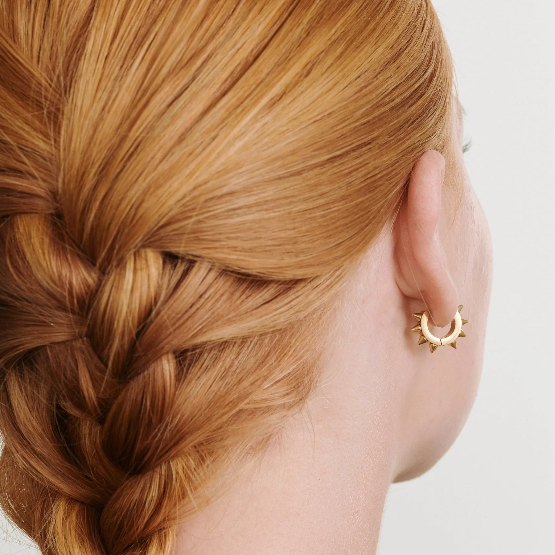 Elda Spike Hoop Earrings - Guld