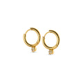 Oline Crystal Hoop Earrings - Guld