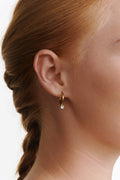 Oline Crystal Hoop Earrings - Guld