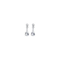 Roslyn Crystal Stud Earrings - Silver