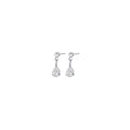 Roslyn Crystal Stud Earrings - Silver
