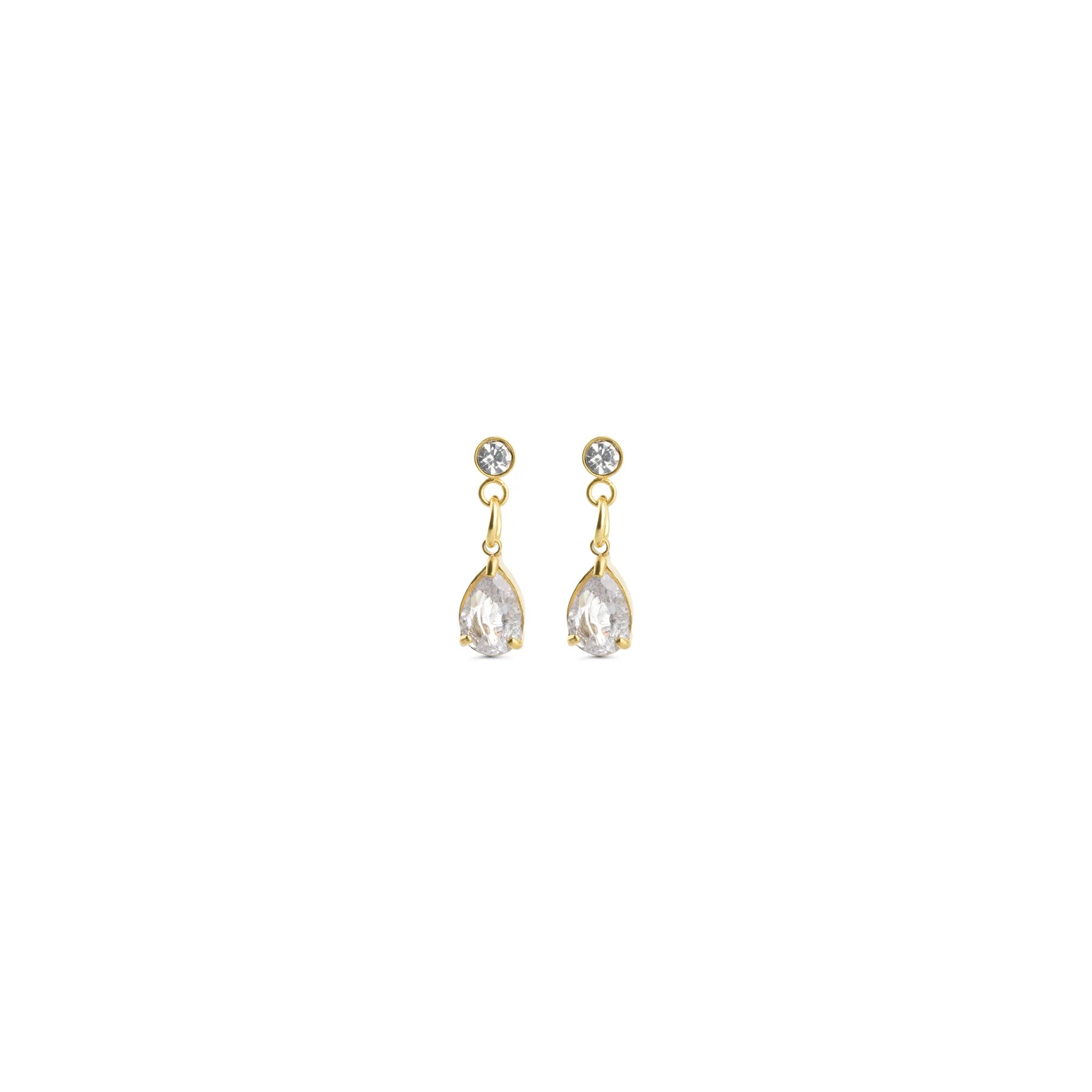 Roslyn Crystal Stud Örhängen - Guld