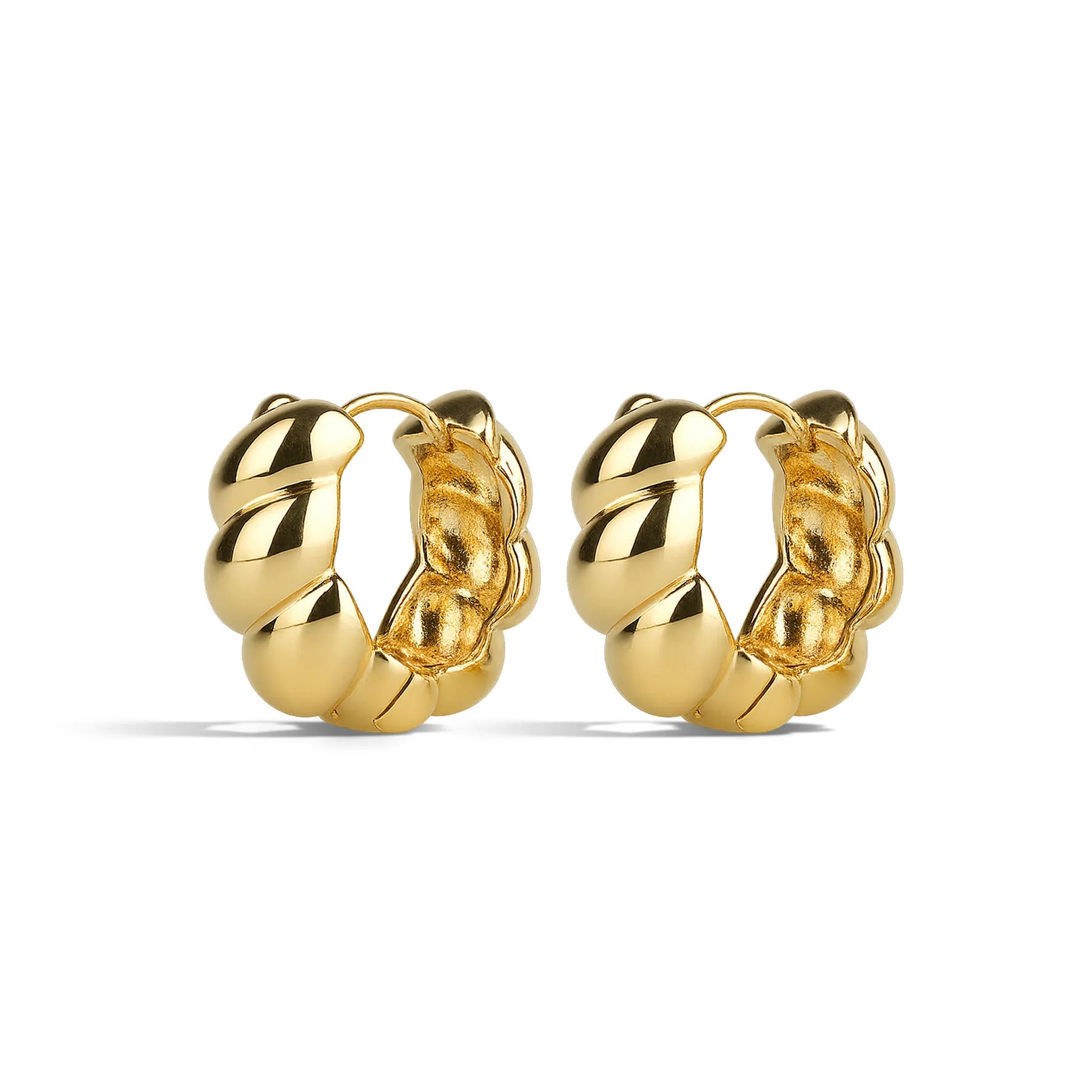 Naia Croissant Hoop Earrings - Gold
