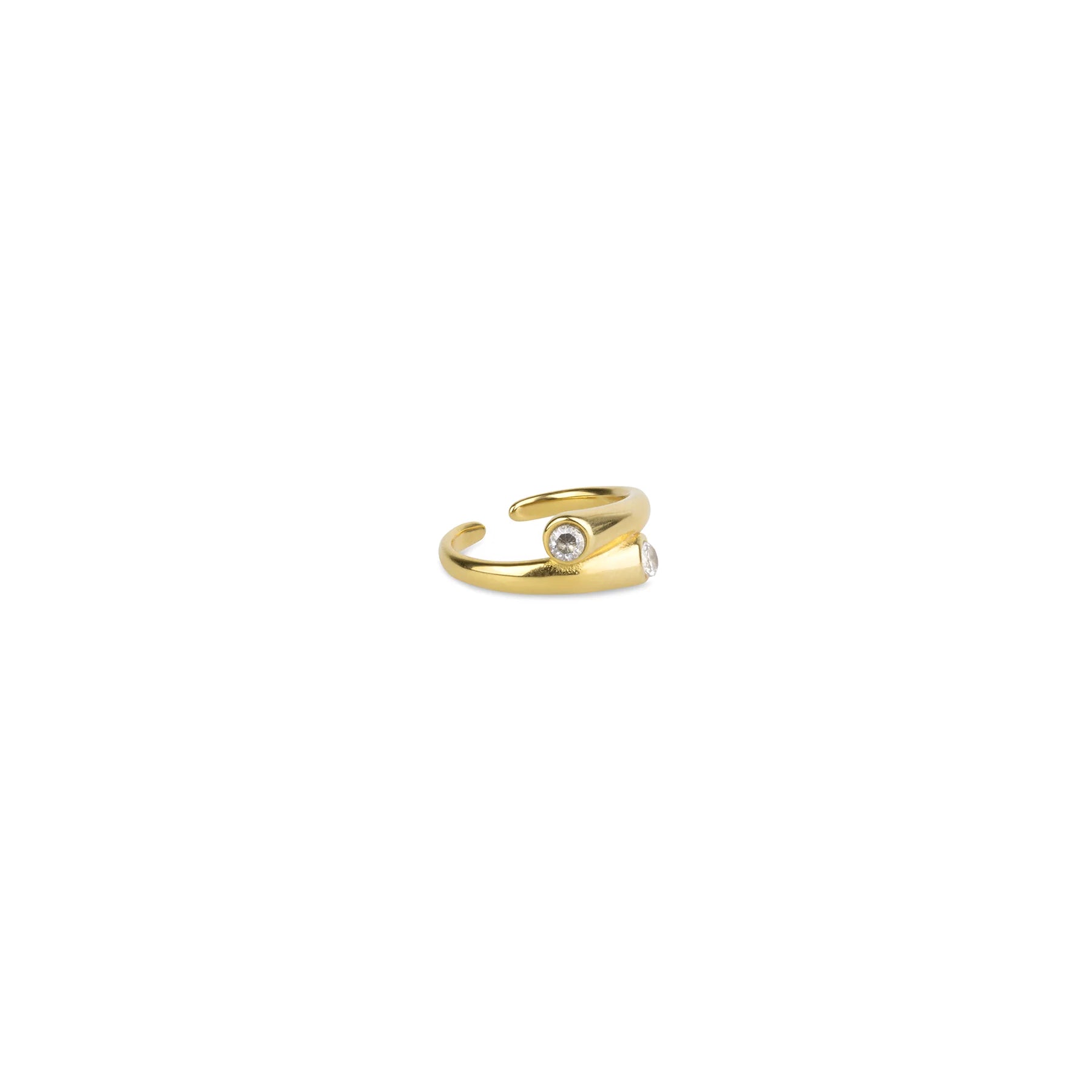 Tomine Crystal Hug Ring - Guld