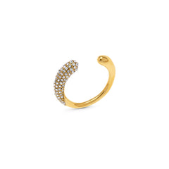 Tolouse Open Crystal Ring - Gold