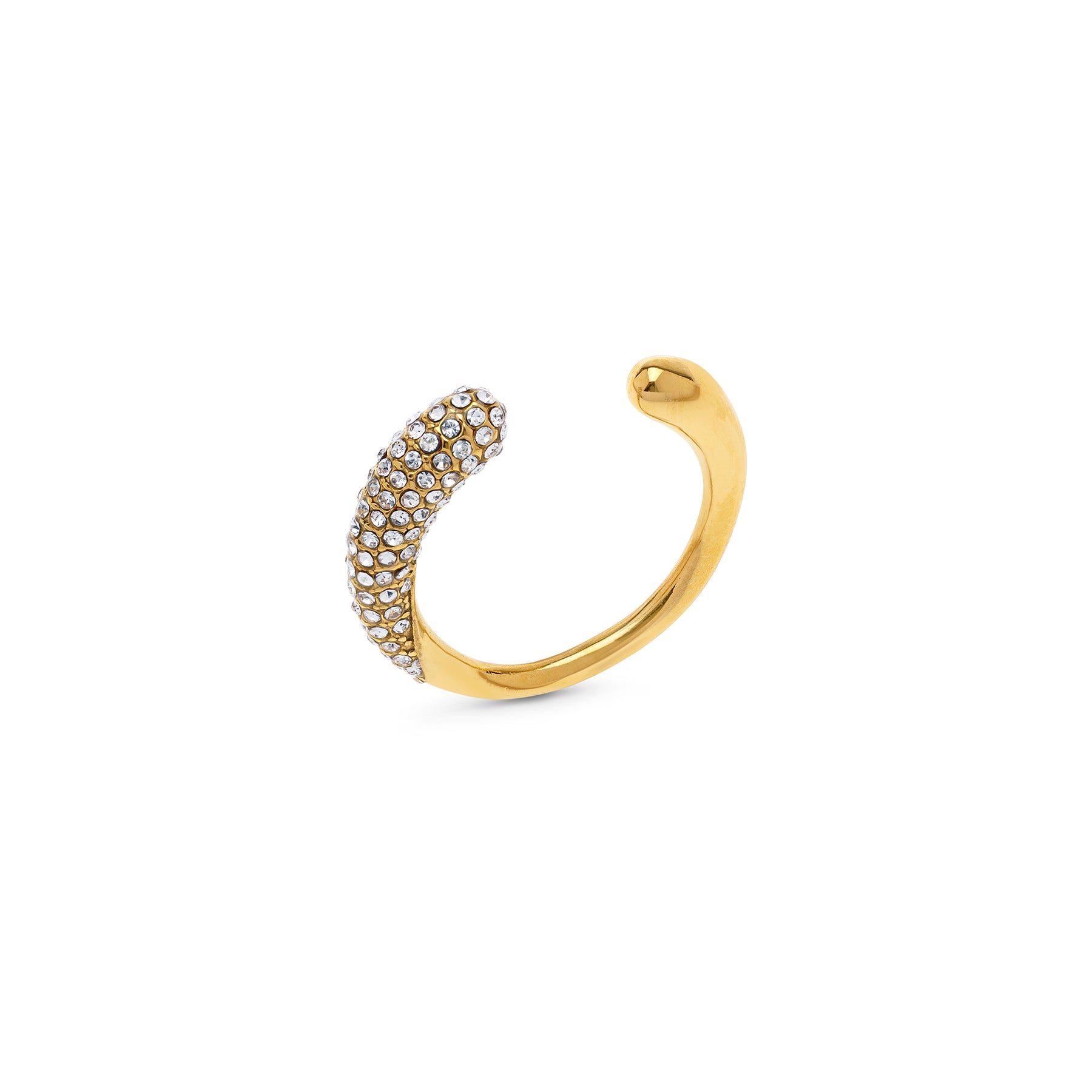 Tolouse Open Crystal Ring - Guld
