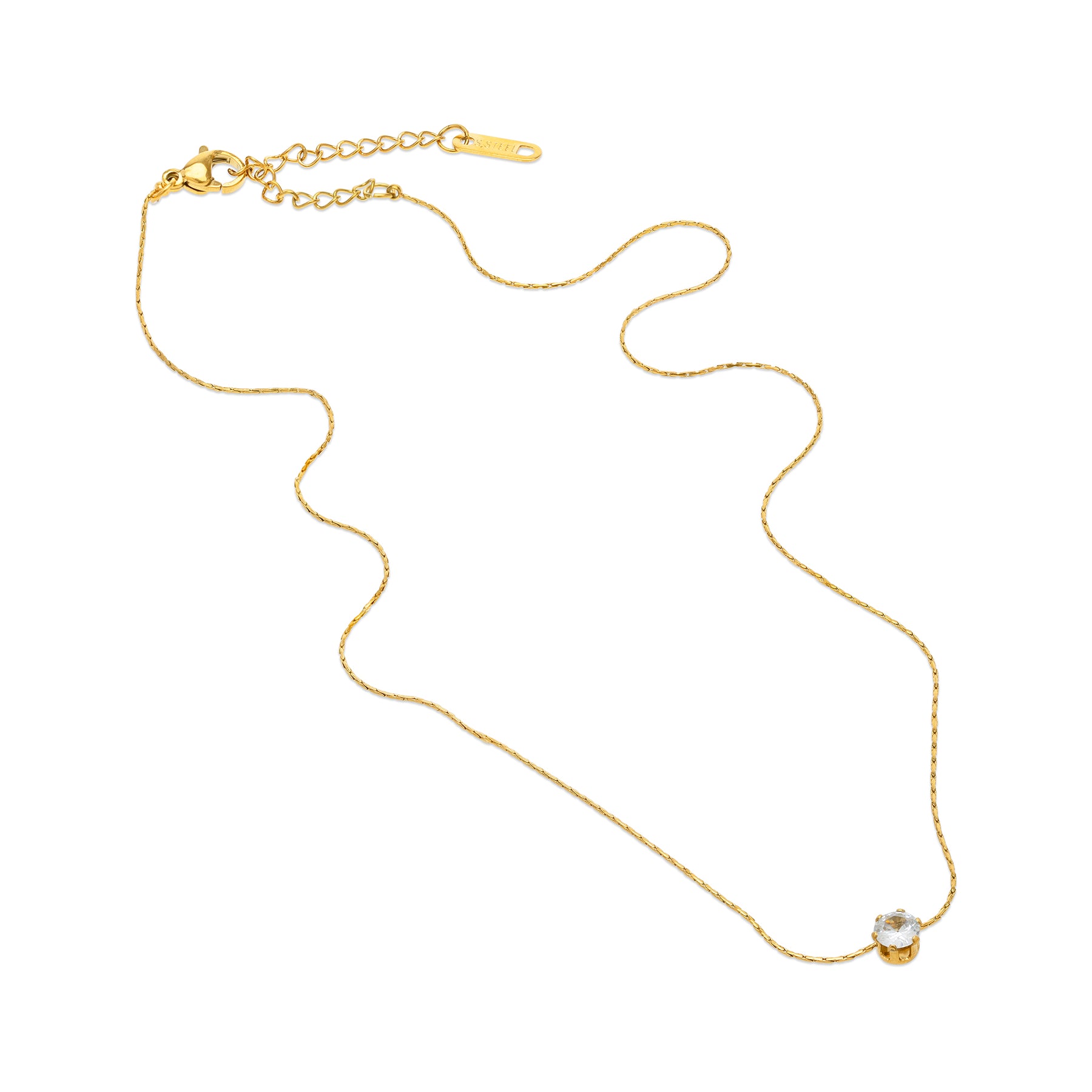 Lynne Crystal Necklace - Guld