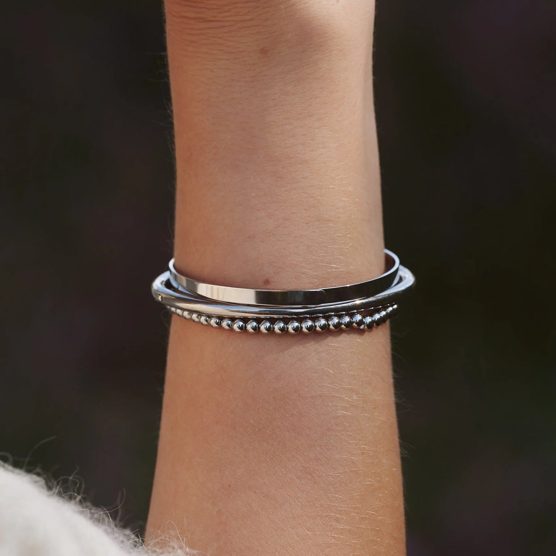 Selma Sleek Armband - Silver
