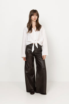 Pia - Linen Shirt - White