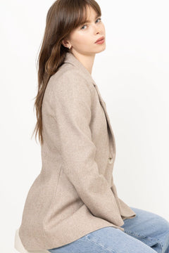 Bowie Herringbone S Blazer - Sand