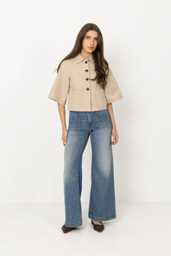 Rosemma Trench Mini Jacket - Beige