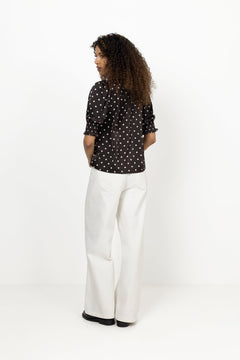 Diana Dot Blouse - Dark Brown