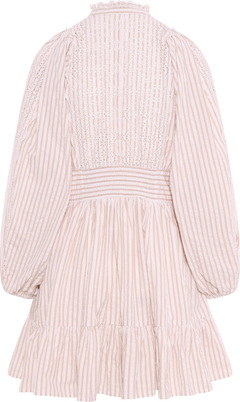Seersucker Mini Dress - Khaki Stripe