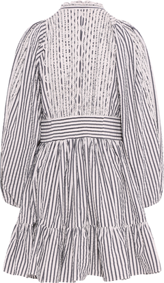 Seersucker Mini Dress - Marine Stripe