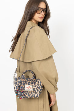 Leopa Coated Gabby Bag - Black