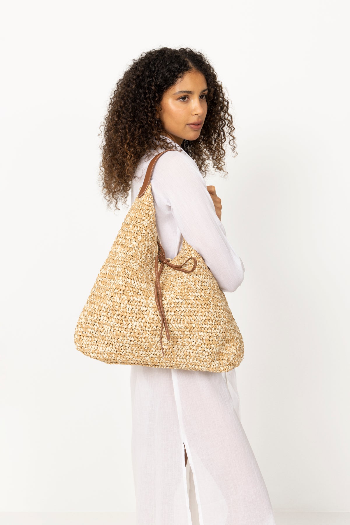 Paper Straw Siena Bag - Nature