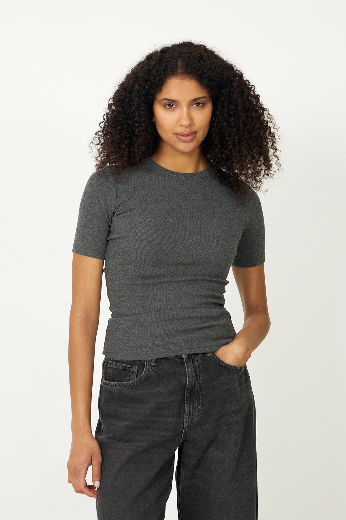 Saalexo T-Shirt - Dark Grey Mel.