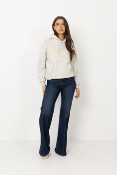 W. All-Star Hoodie - Grey Melange W. Butter Yellow