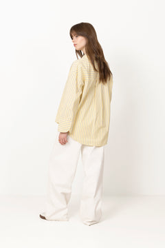 Nell Shirt - Light Yellow Stripe