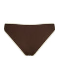 Jovita Solid Contrast Bikinitrosa - Mörkbrun/Kräm