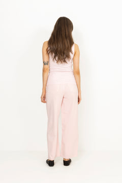 Peggy Rib Boatneck Top - Light Pink