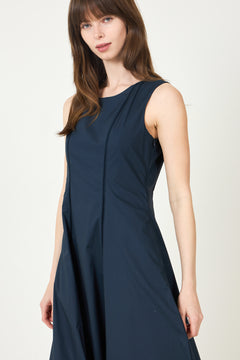 Delia Reg Sl Midi Ladder Stitch Dress - Dark Sapphire