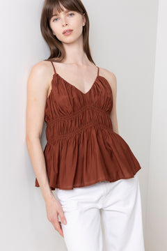 Jackie Strap Top B - Cherry Mahogany