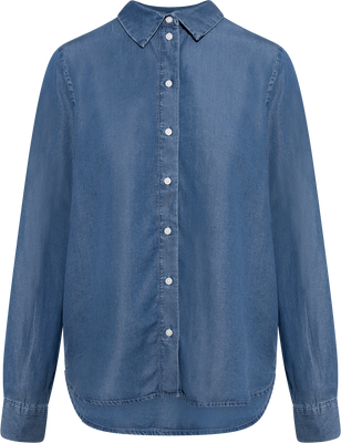 Janna-Viva Ls Shirt - Medium Blue Denim