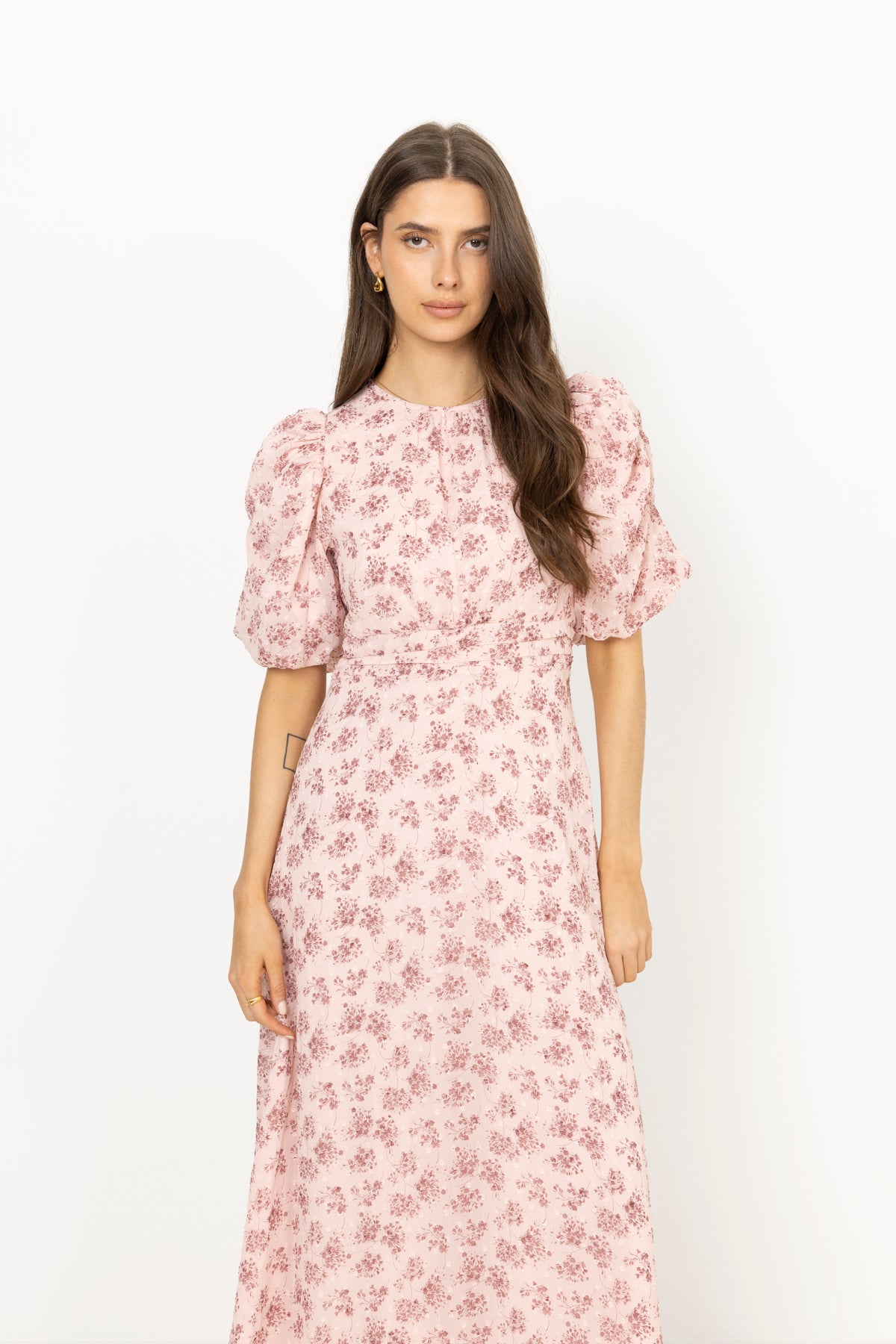 Kikka Chiffon Flower Dress - Rose