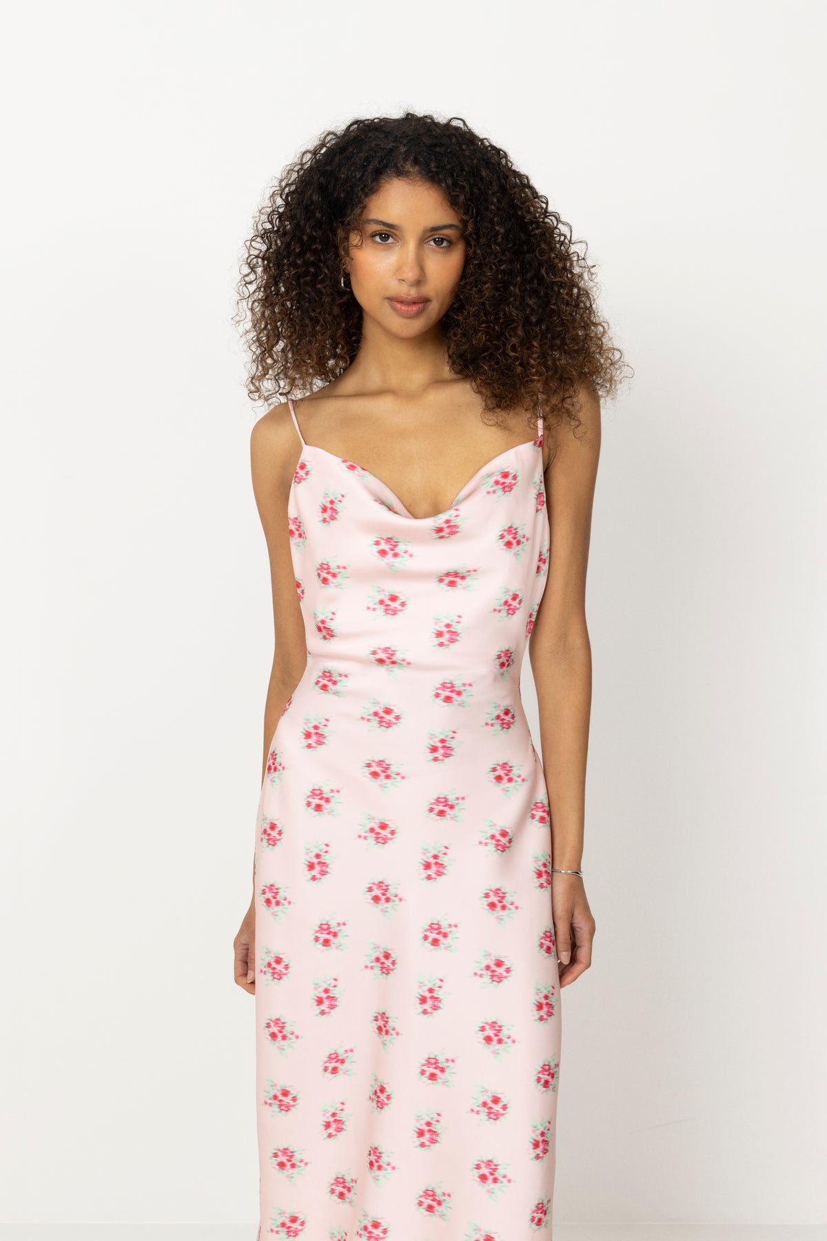 Eila Print Dress - Lt. Pink Mix