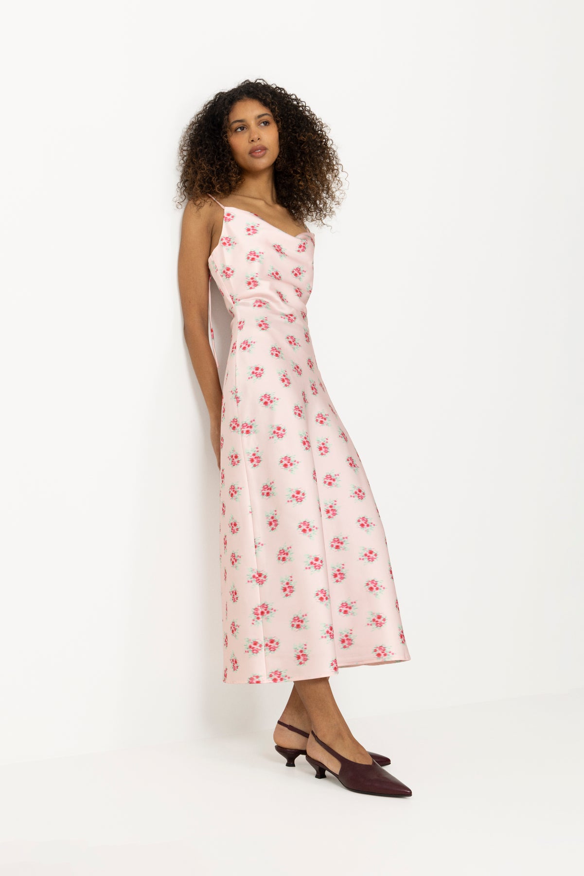 Eila Print Dress - Lt. Pink Mix
