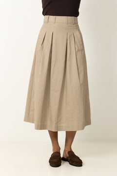 Leilacc Anya Pleat Skirt - Bisquit