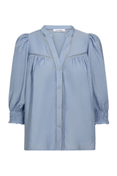 Callumcc Lace Puff V-Shirt - Pale Blue