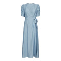 Heracc Ss Wrap Dress - Pale Blue