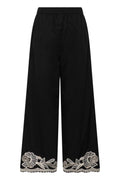 Bilanpw Pants - Svart med offwhite broderi