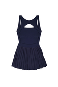 Signature Logo Court Dress - Dark Navy/White
