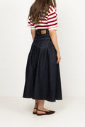Stretch Denim Long Skirt - Rinse