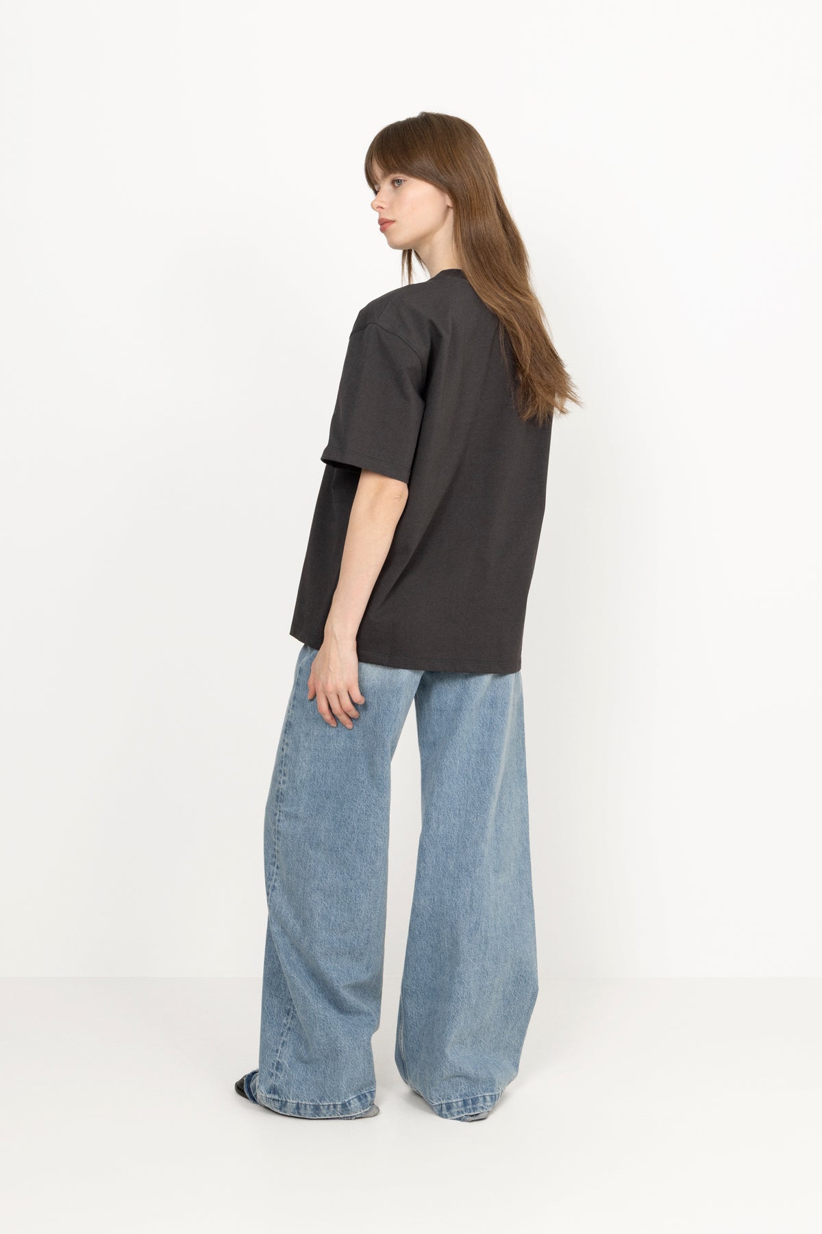 Heavy Cotton Jersey Relaxed Fit Ganni - Phantom