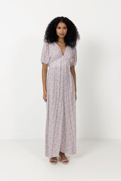 N-Lilith Ss Maxi Dress - Dolley Pink Print