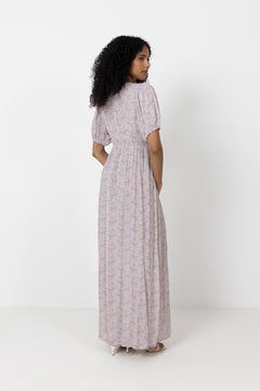N-Lilith Ss Maxi Dress - Dolley Pink Print
