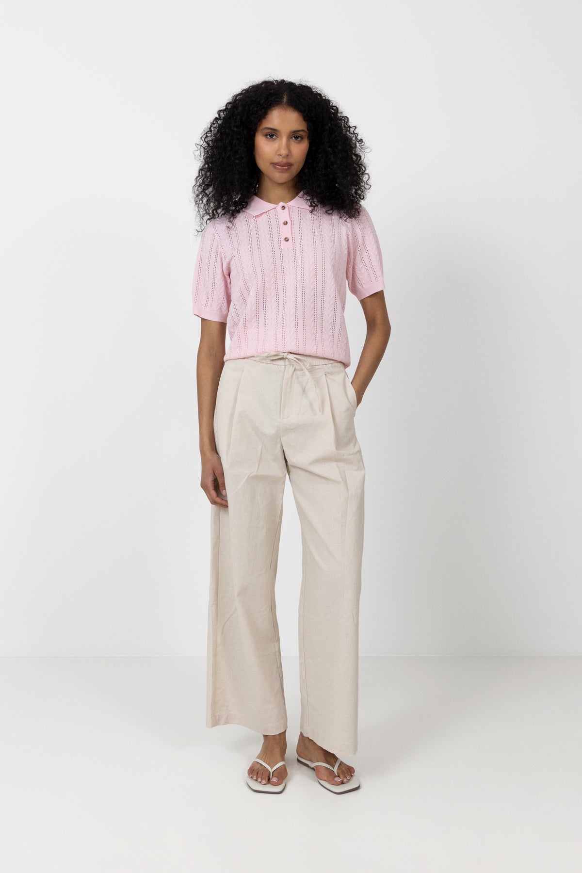 N-Mecca Knit Polo - Baby Pink