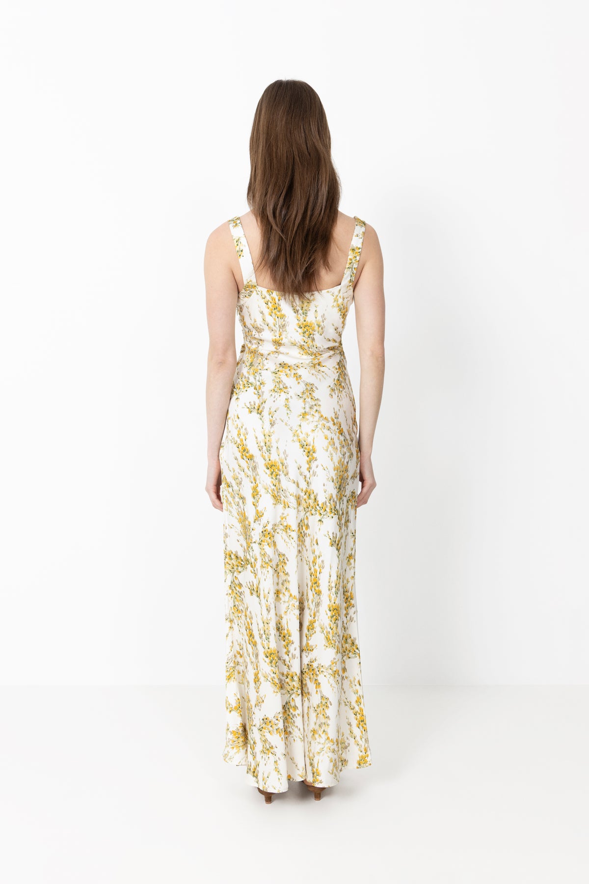 Anna Dress - Gult mimosamönster