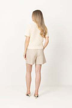 Gwen Knit Tee - Cream